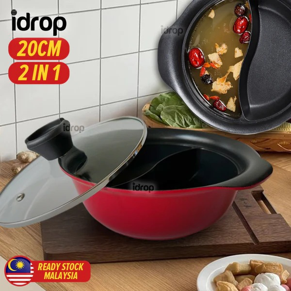idropmy [ 20CM ] Mandarin Duck Pot Claypot with Glass Lid / Periuk