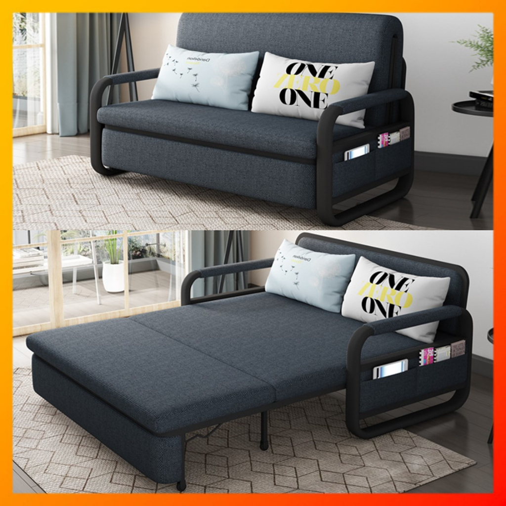 【READY STOCK】Sofa Bed Murah Fabric Foldable Nordic Sofa Bed 3 Seater 2 ...