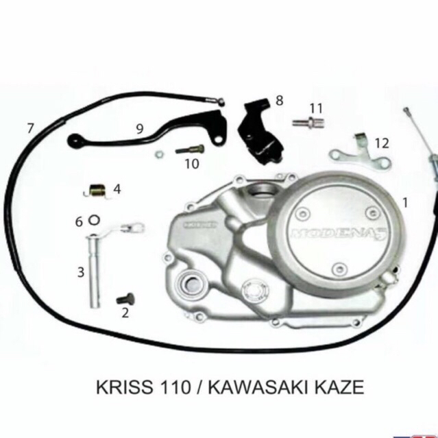 KRISS HAND CLUTCH SET MODIFY CLASS TANGAN LEVER FOR MODENAS KRISS110 ...
