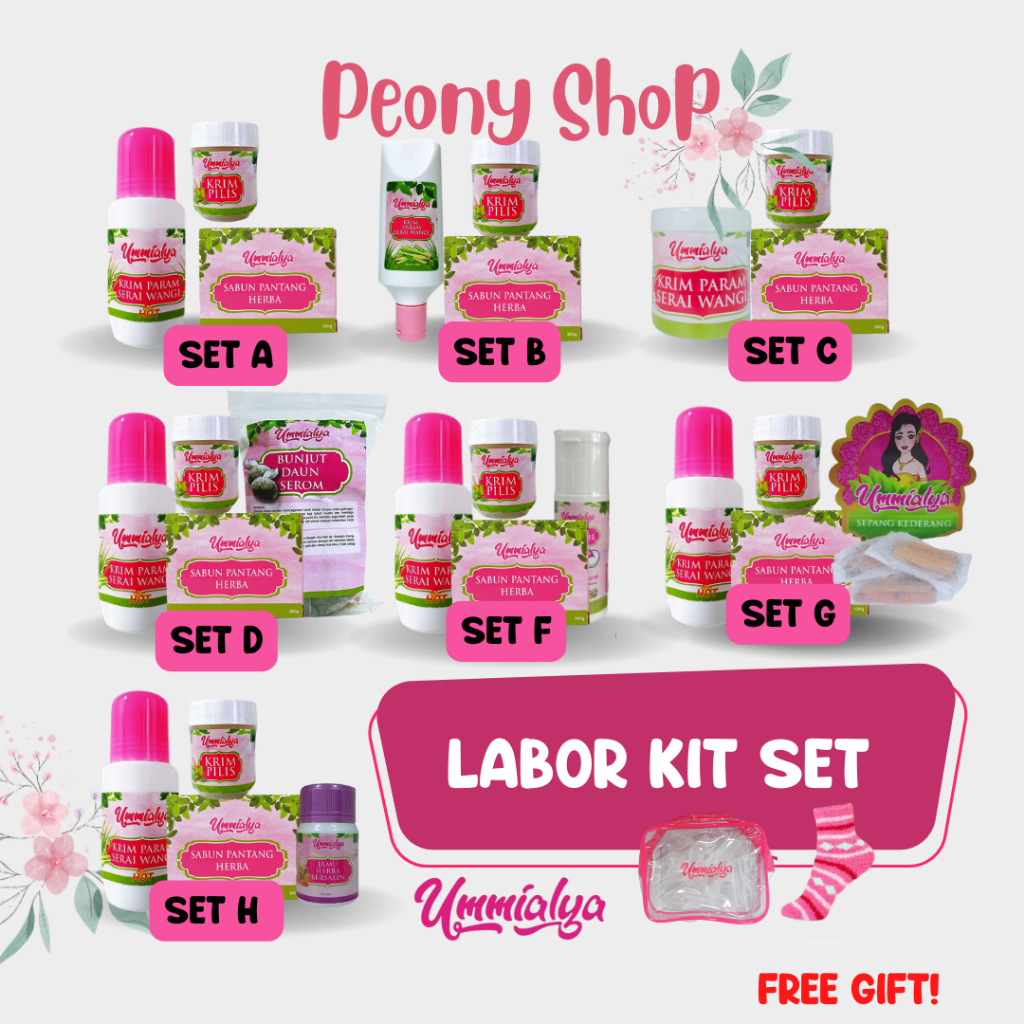 Set Labour Kit Bengkung Ummialya Set Krim Pilis Berpantang Set Krim