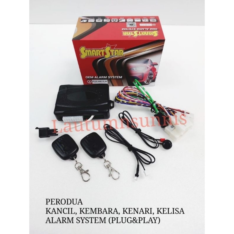 PERODUA KEMBARA, KENARI, KELISA, KANCIL CAR ALARM SYSTEM PLUG AND PLAY