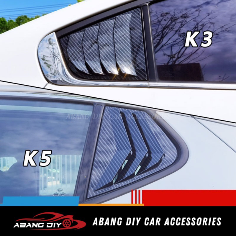 Kia K3 K5 Optima Cerato Carbon Fiber Style Rear Side Window Quarter