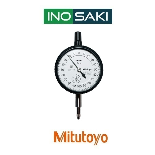 Mitutoyo Dial Gauge, Flat Back, ISO Type Jeweled Bearing, 5mm, 0,001mm