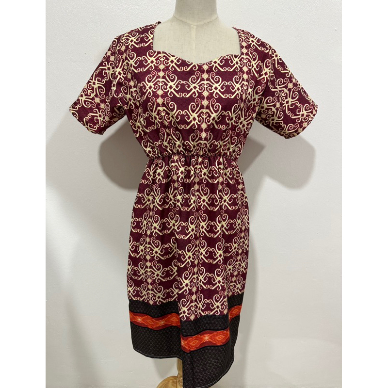 Bra Neck Dress Gawai/Corak Iban | Shopee Malaysia