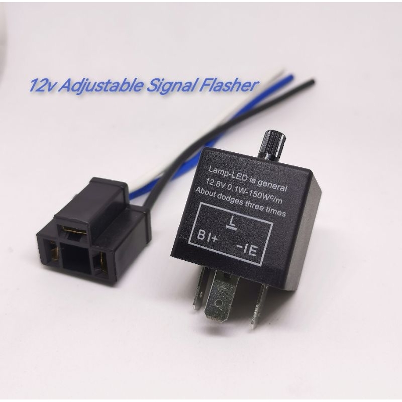 12v Signal Flasher Asjustable Signal Relay 3 pin Socket Kereta Motor ...
