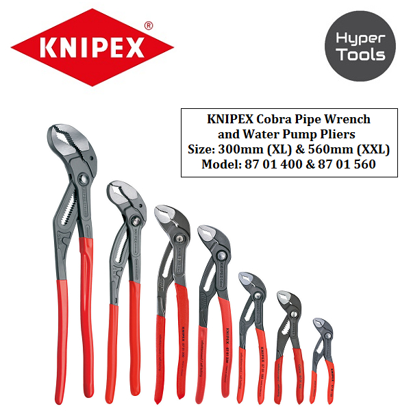 KNIPEX Cobra Pipe Wrench and Water Pump Pliers Size 300mm (XL