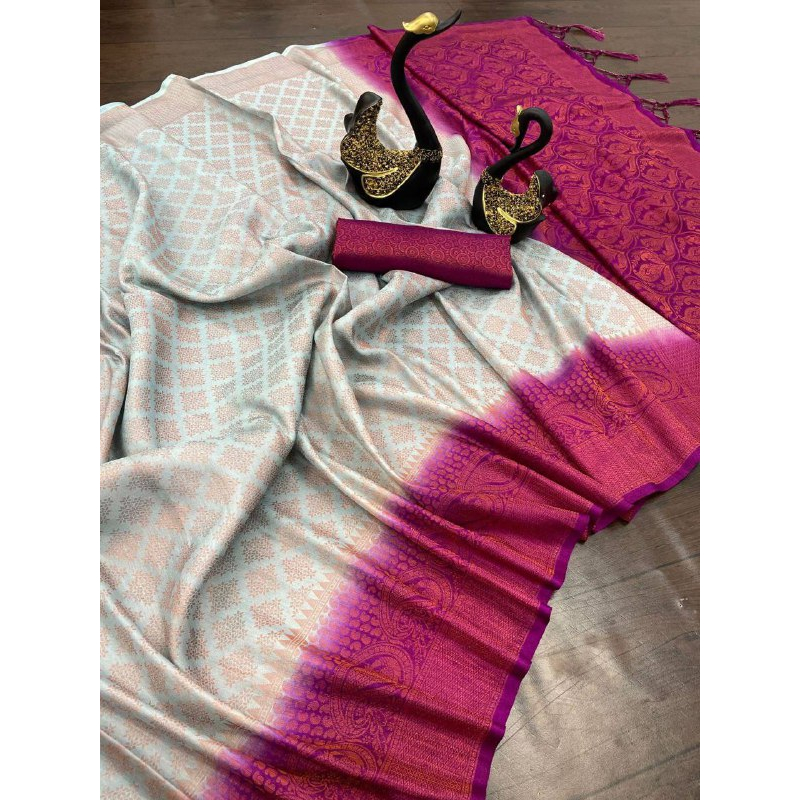Get the Classy Rich Look With Kubera Pattu Silk Saree BY VELORA.