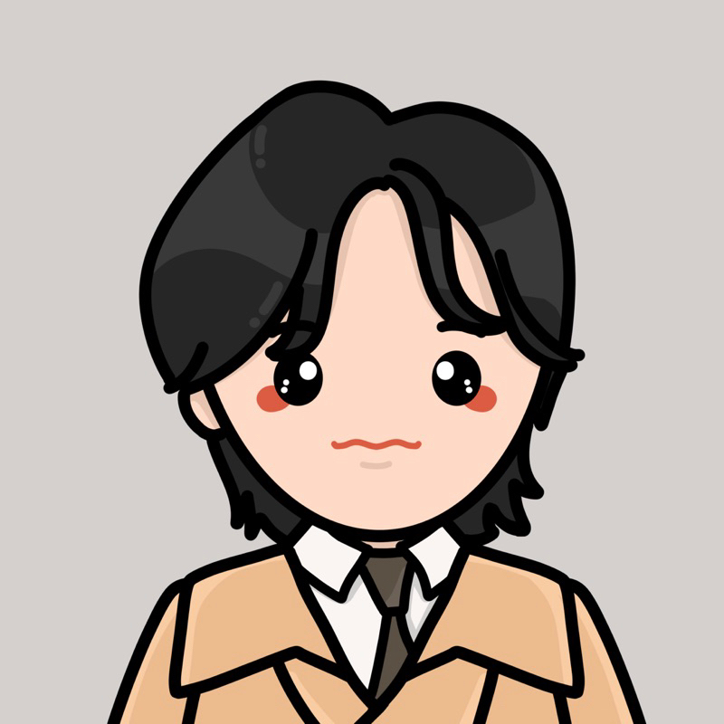 Doodle Comel Icon untuk profile picture Digital Drawing-Kpop Idol Anime