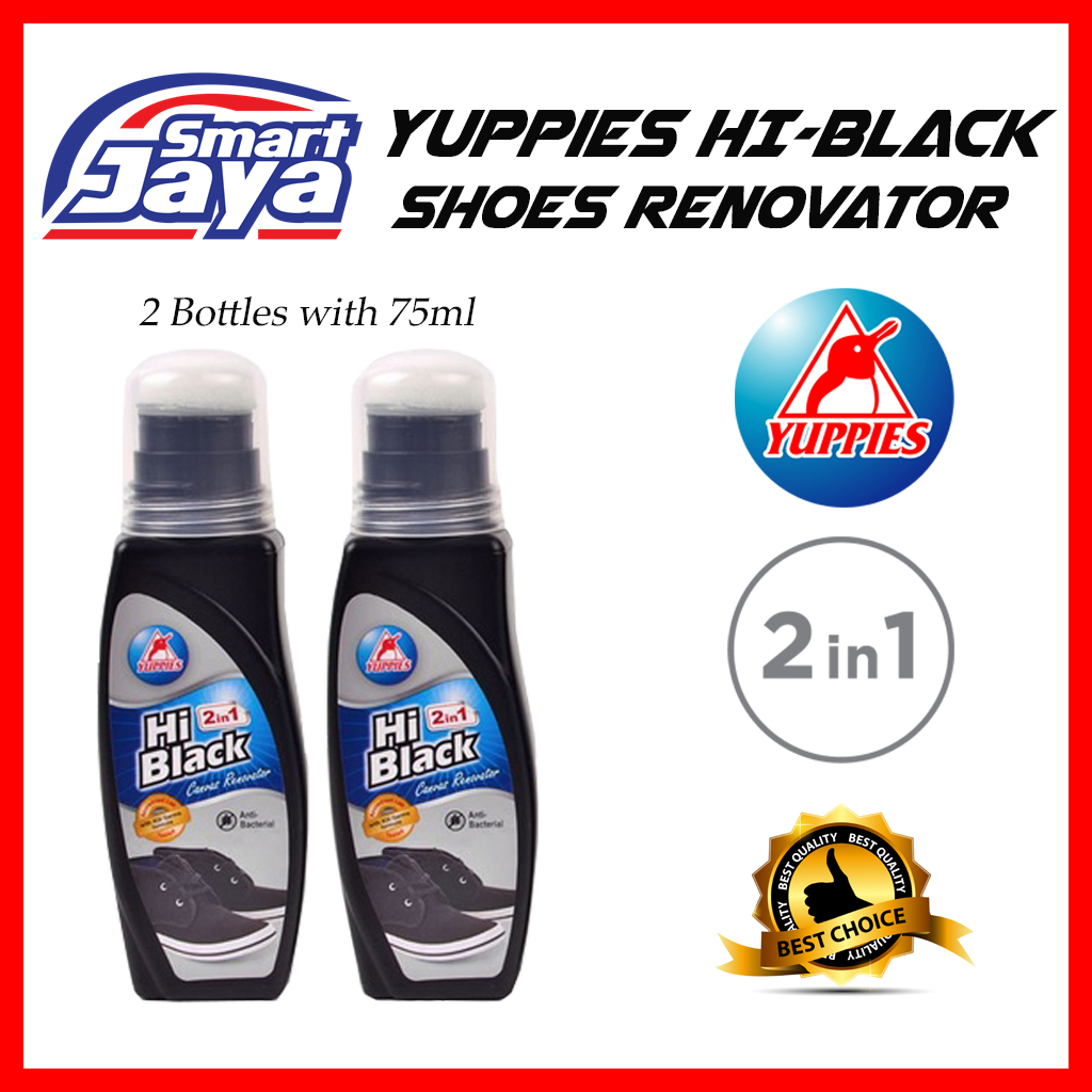 Kapur Kasut Yuppies Hi-Black/2 in 1 Pack/Canvas Shoes/Kasut Sekolah ...