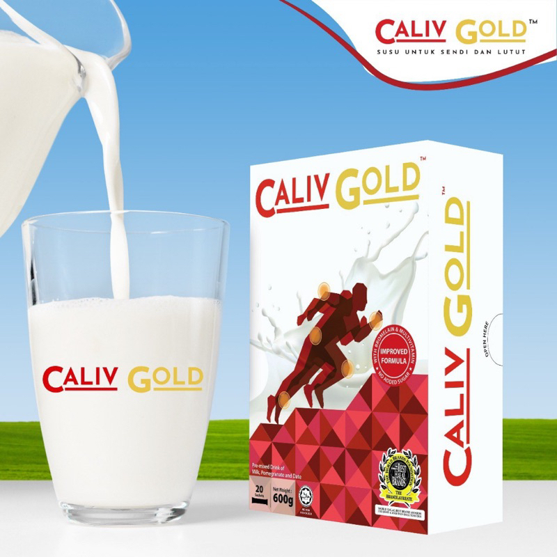 [20sachet 1Box] Susu Caliv Gold/ Susu calift gold untuk lutut | Shopee ...