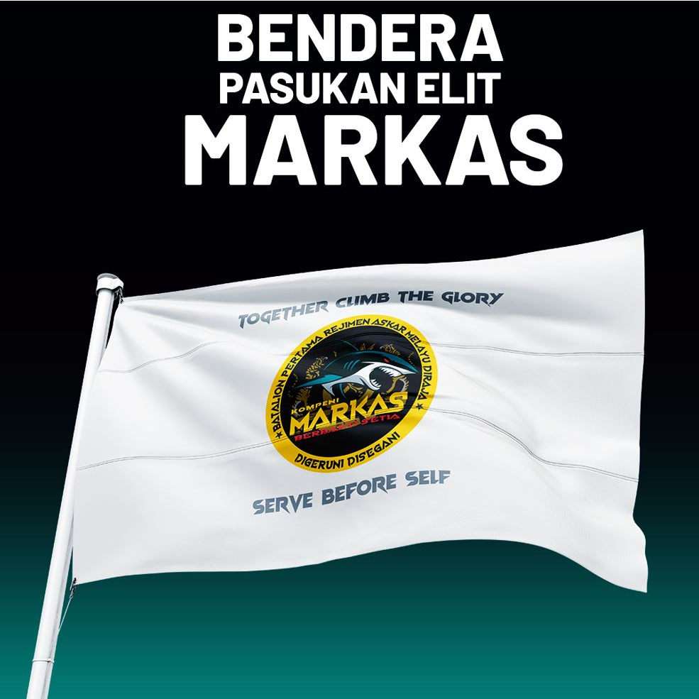Bendera Kompeni Markas Rejimen Askar Melayu Komando I Bendera Pasukan ...
