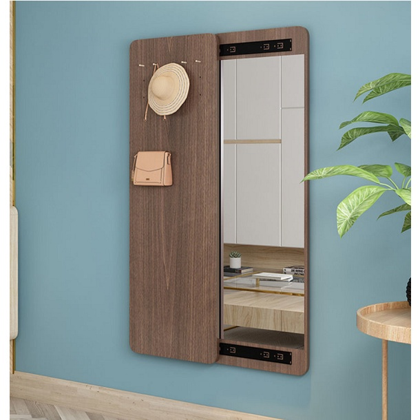 Full-body mirror wall-mounted invisible push-pull fitting mirror mirror ...