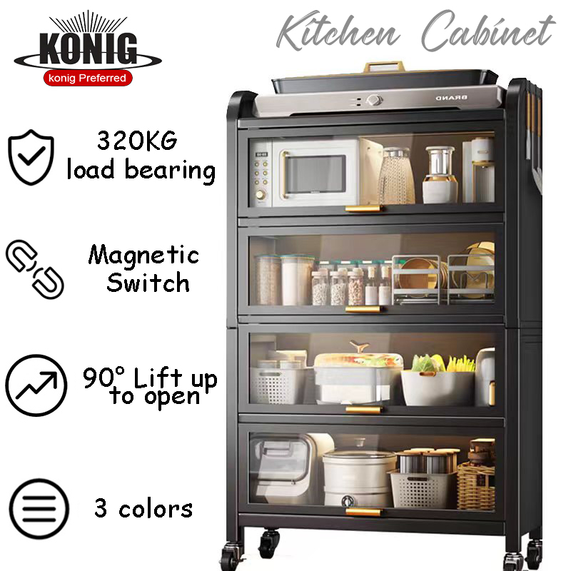 （🔥Ready Stock🔥）Rak dapur bertutup/Kitchen cabinet rack/Kabinet dapur ...