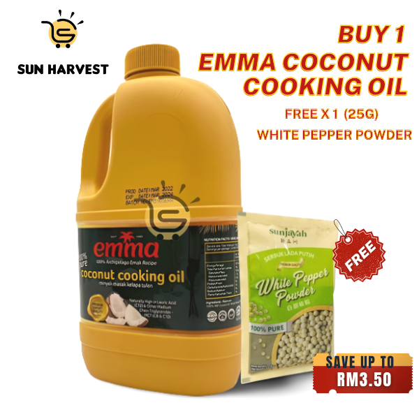 (EXP 04/2026) Emma Minyak Masak Kelapa 1 liter, Emma Coconut Cooking