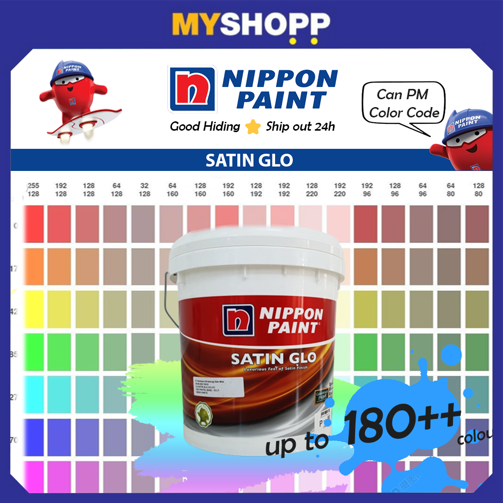 5L Nippon Paint Satin Glo Interior Wall / Cat Dinding Dalaman /内墙漆