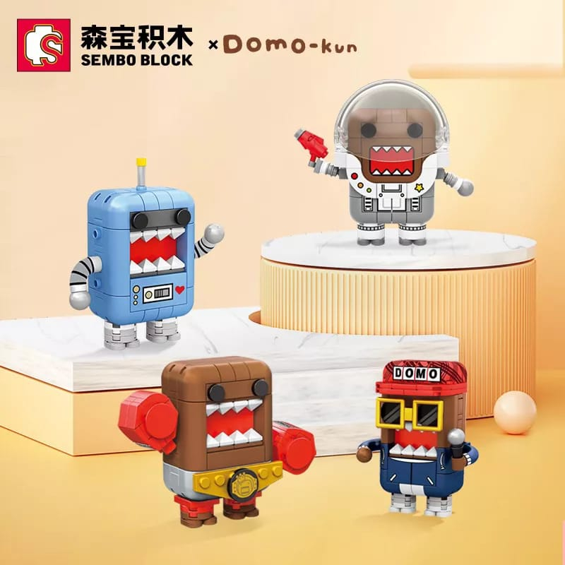 SEMBO BLOCK : DOMO-KUN 4IN 1 BUILDING BLOCK (612501-504) | Shopee Malaysia