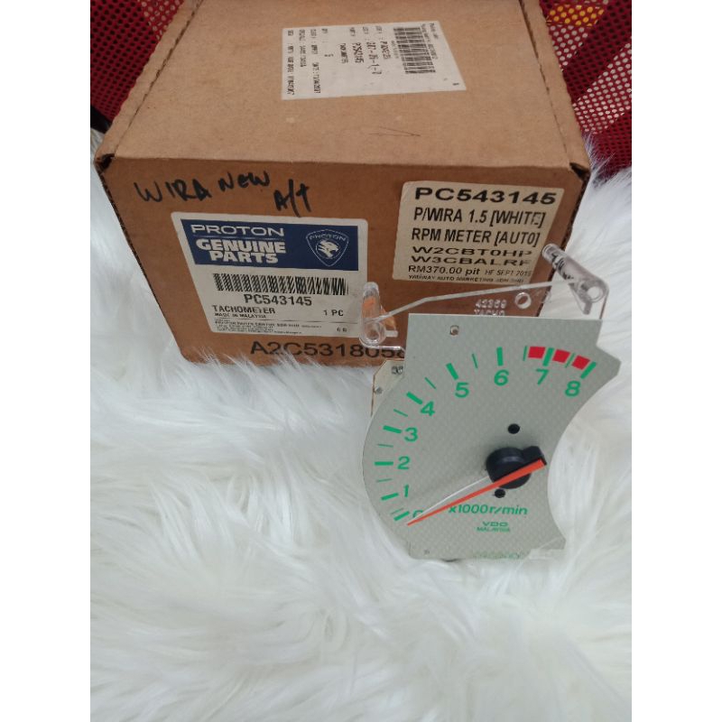 100% ORIGINAL PROTON WIRA 1.5 ( AUTO )GAUGE TACHOMETER ( RPM ) WHITE ...