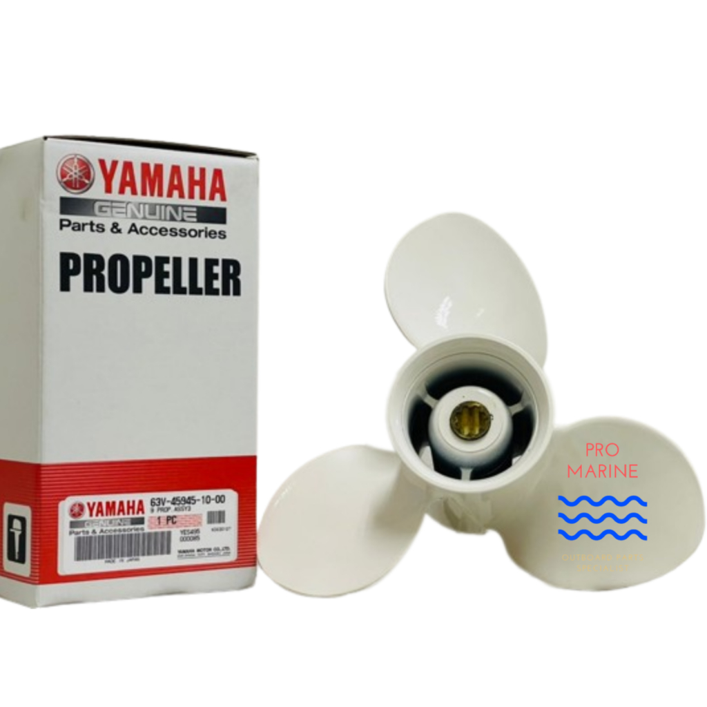 ORIGINAL YAMAHA 15HP OUTBOARD PROPELLER P 3 X 9-1/4 X 9 (P/N: 63V-45945 ...