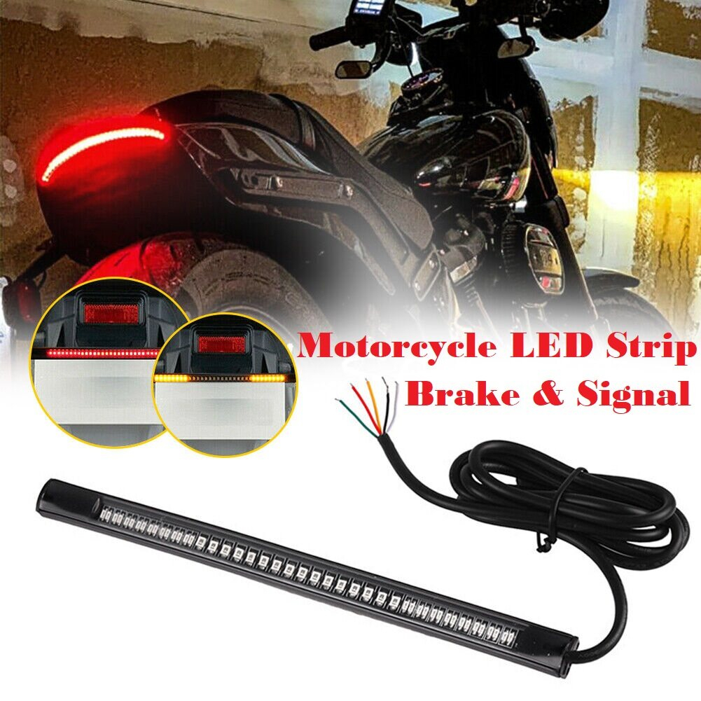 Motorcycle Flexible LED Brake Light 48 LED Lining Strip Waterproof