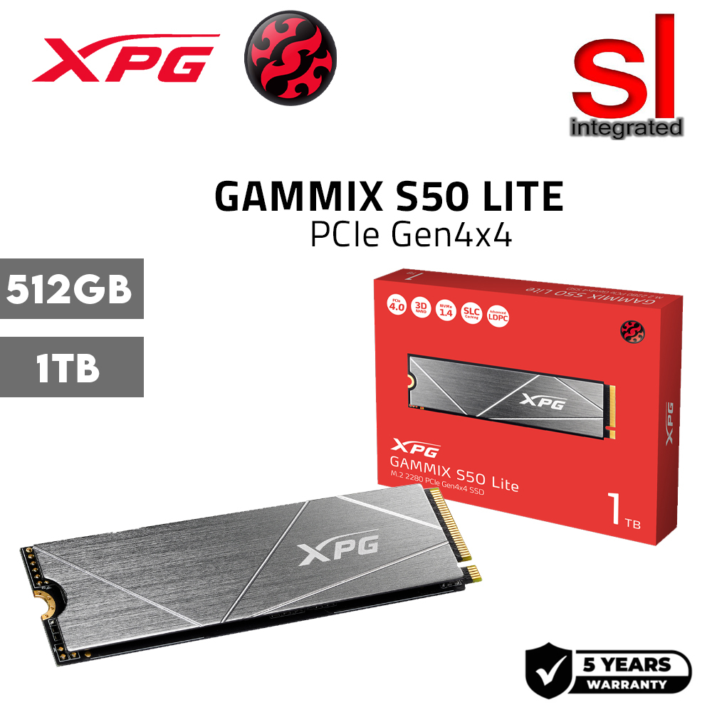 Adata XPG GAMMIX S50 Lite PCIe Gen4x4 M.2 2280 SSD - 1TB | Shopee Malaysia