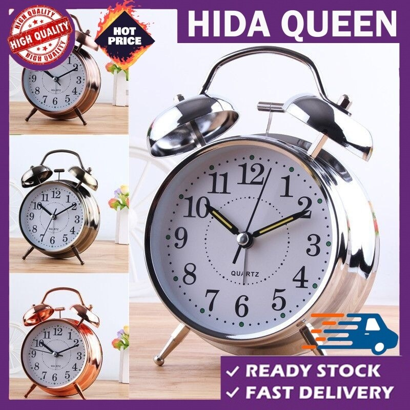 Twin Bell Classic Vintage Large Sound Analogue Alarm Clock With