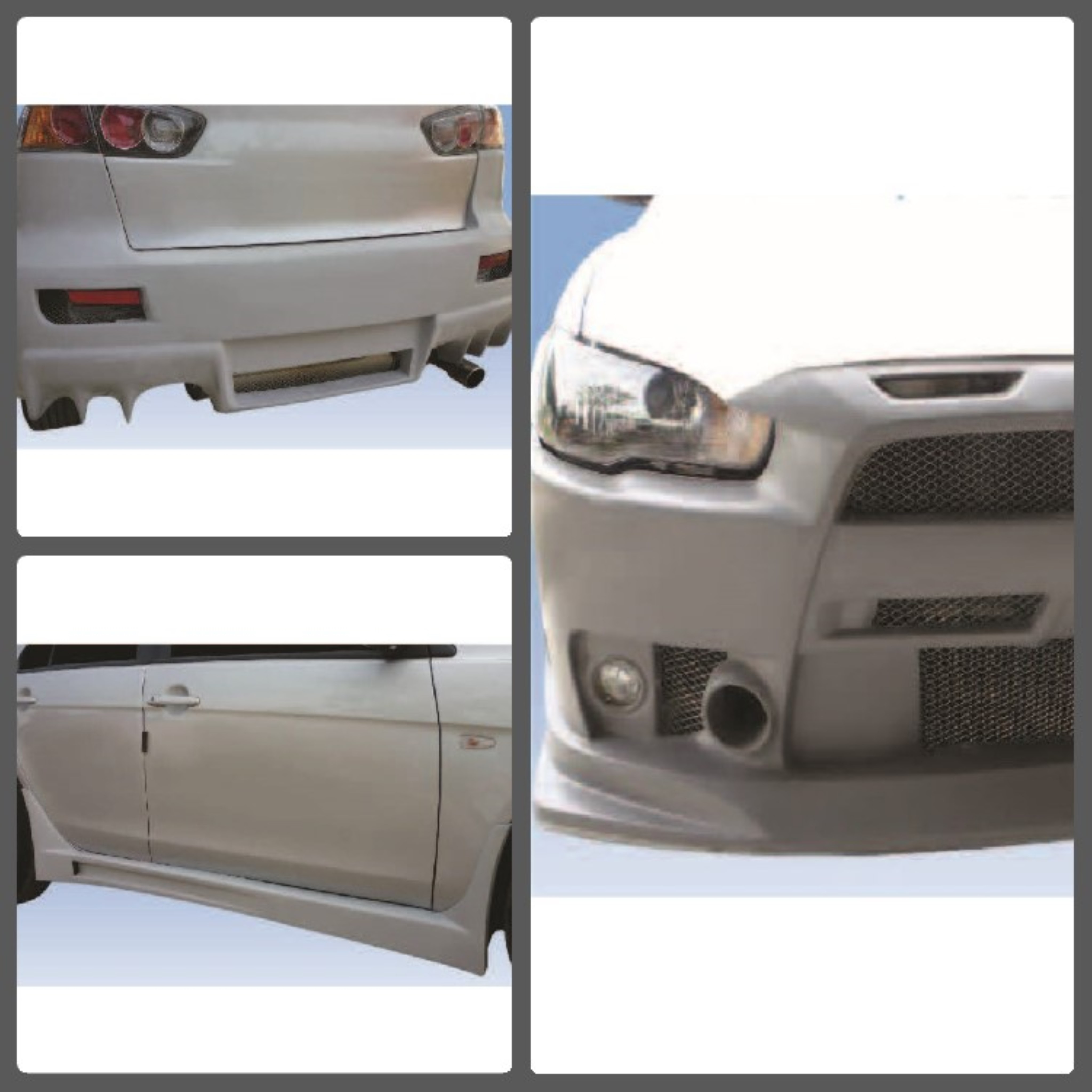 Proton Inspira 1st Generation EVO X 10 FQ400 Skirting Body Kit Fiber