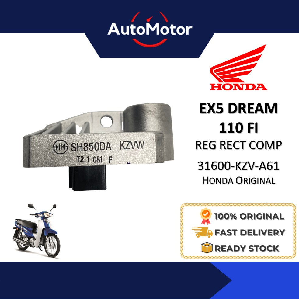 100 ORIGINAL HONDA EX5 DREAM110FI RECTIFIER REGULATOR 31600KZVA61