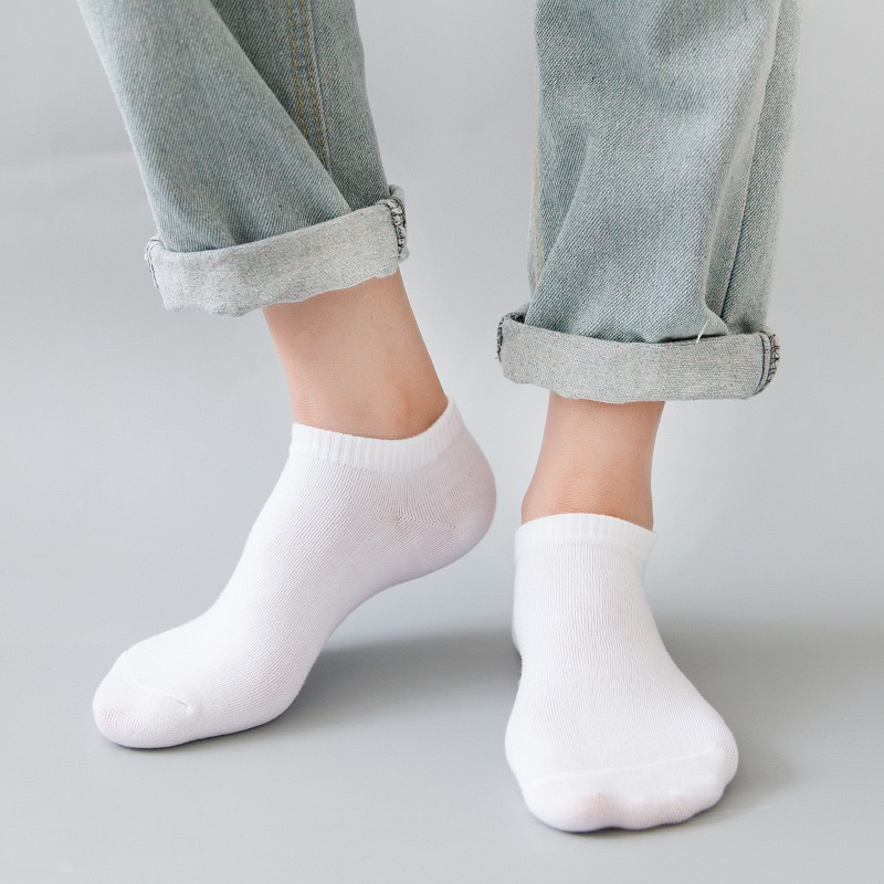 【ReadyStock】🔥旅行一次性袜子日抛免洗袜子Plain Short Socks Unisex Casual Socks Cotton ...