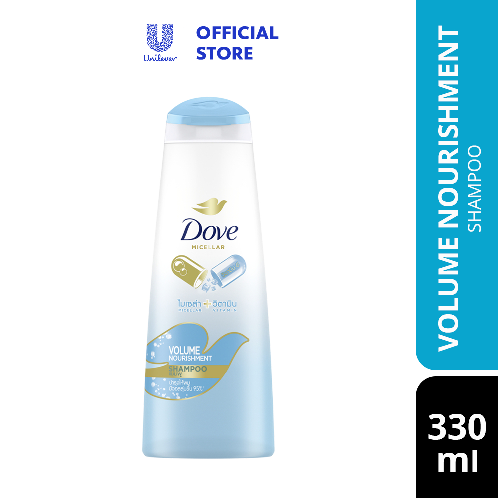 Dove Micellar Shampoo Volume Nourishment (330ml) Shopee Malaysia