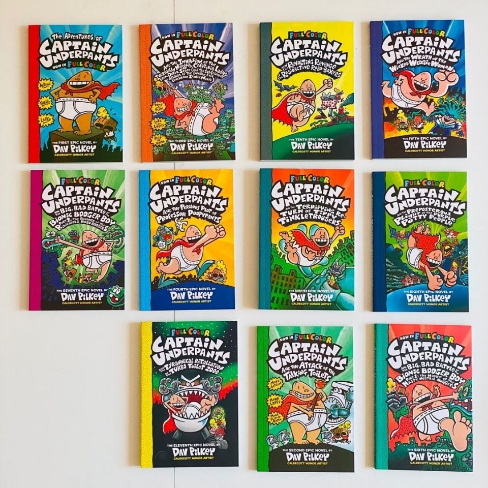 Captain Underpants Full Color Series Loose Book 1 to 12 Children's