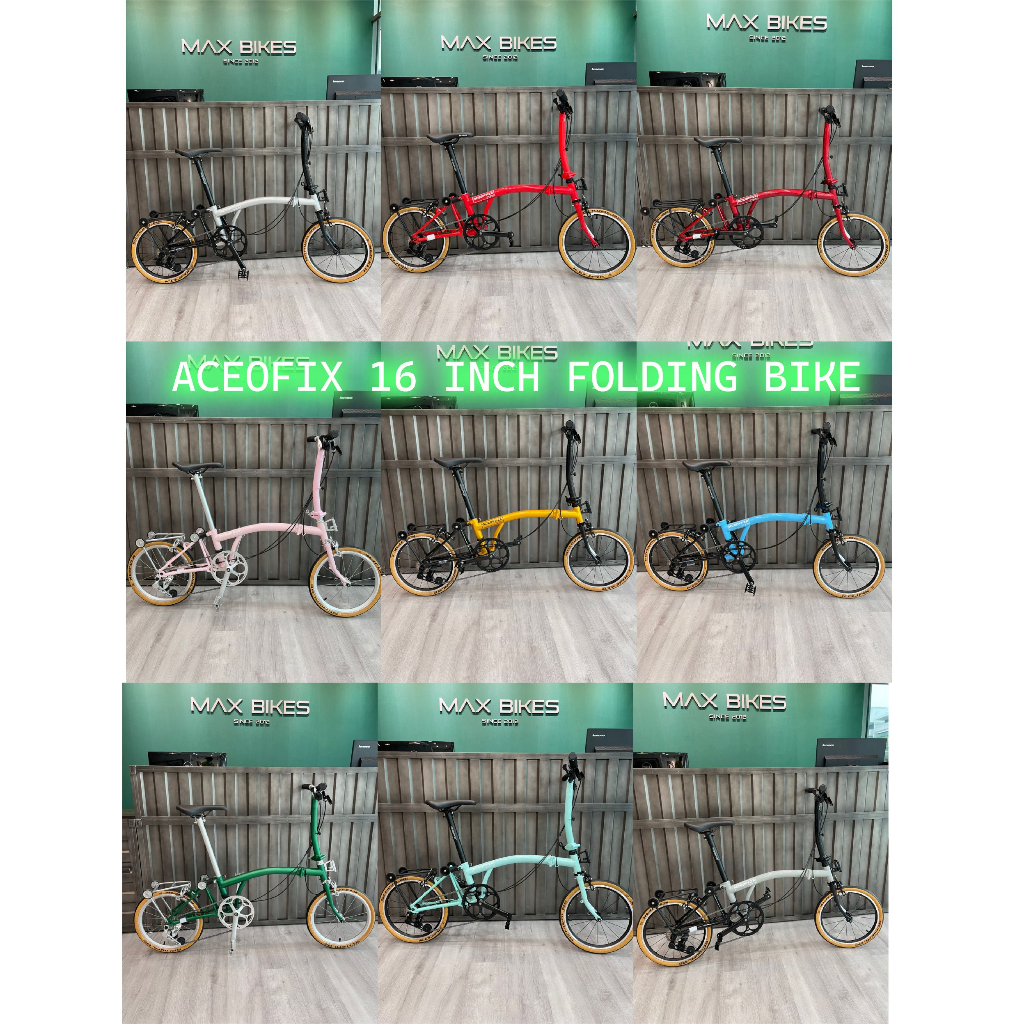 READY STOCK!! ACEOFFIX ACE01 16 INCH TRI-FOLDING BICYCLE WITH 5 ...