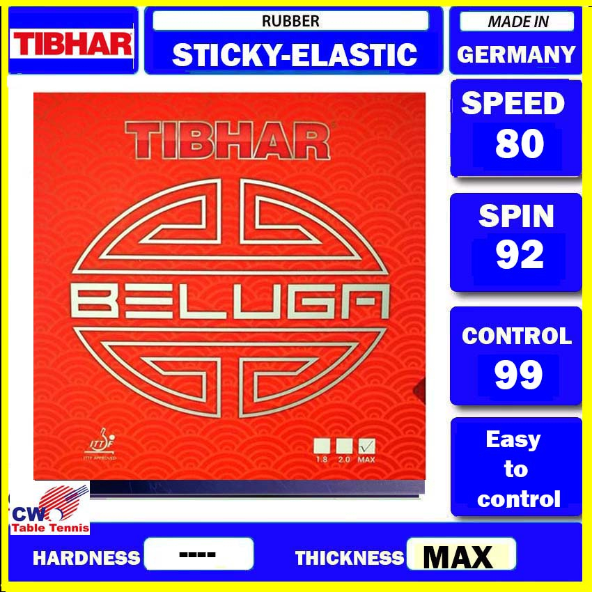 TIBHAR Beluga Sticky Rubber Table Tennis Sheet Ping Pong Getah Easy TO