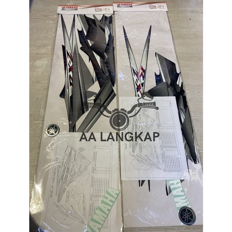 STIKER RXZ CATALYZER 5pv HITAM SKALA ORIGINAL /HITAM SKLA HONG LEONG ...