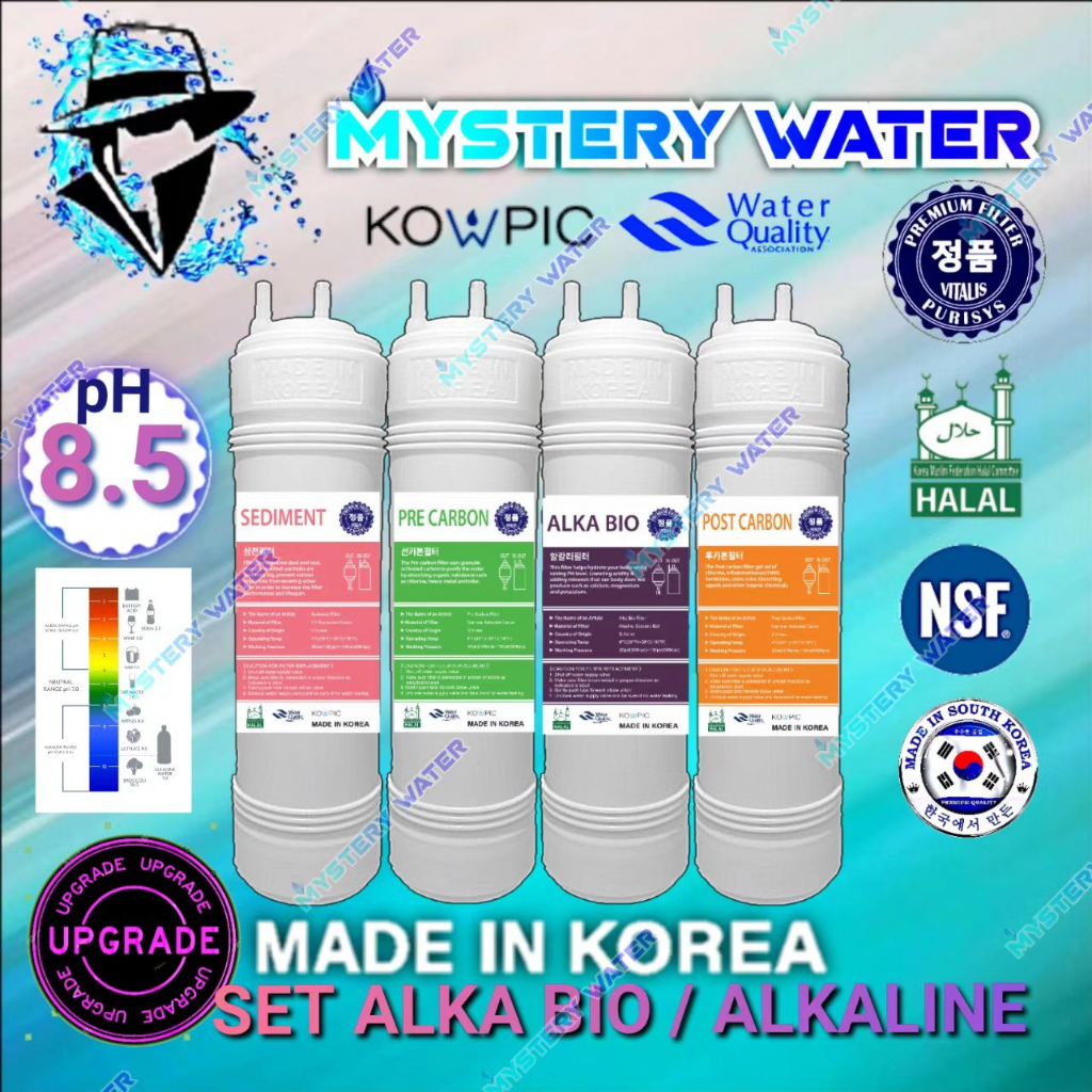Korea ALKA BIO/ Set Alkaline Filter ( Korea ) Halal Filter 4 pcs