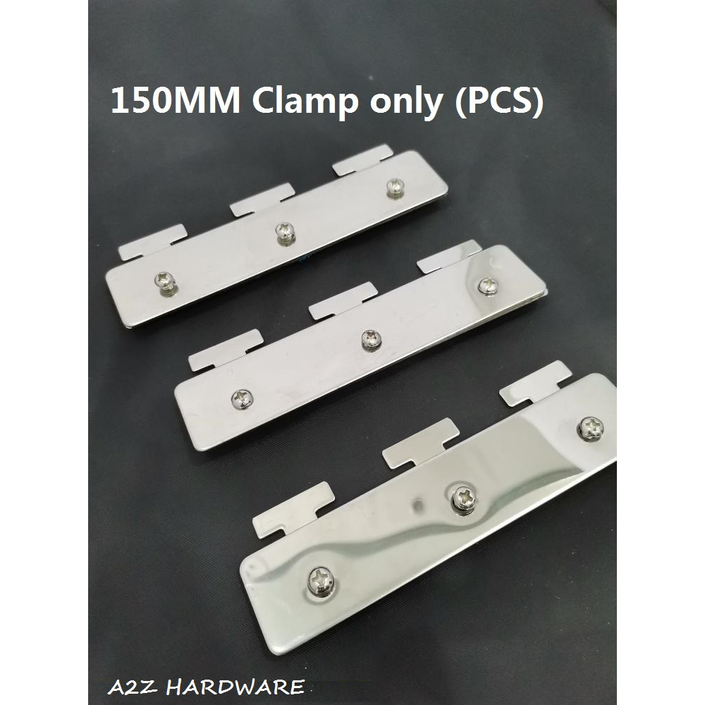PVC Curtain Hanger SS304 Stainless Steel 150mm Clamp Only (PCS
