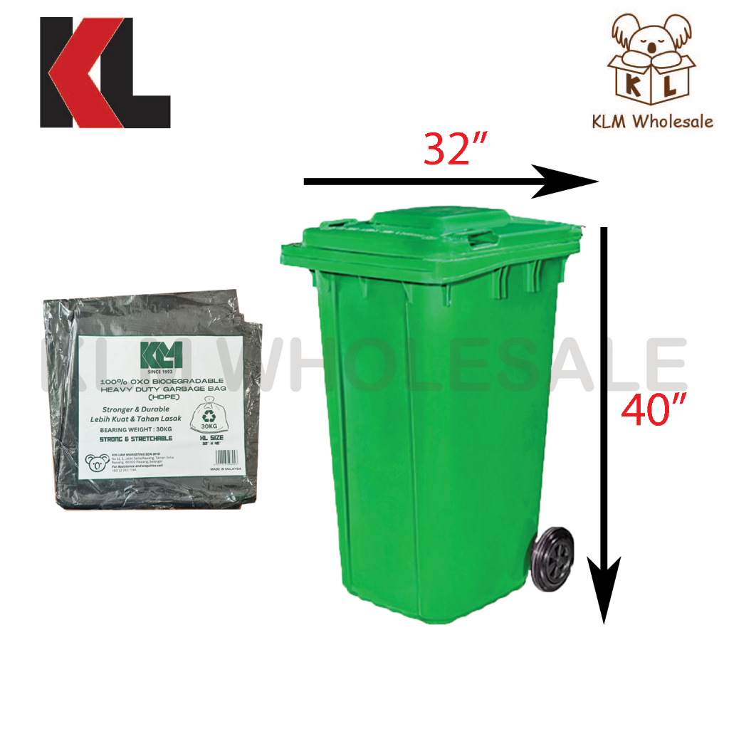 Heavy Duty Garbage Bag (XL SIZE 32' X 40' 8 Pcs) & (S size 47CM X