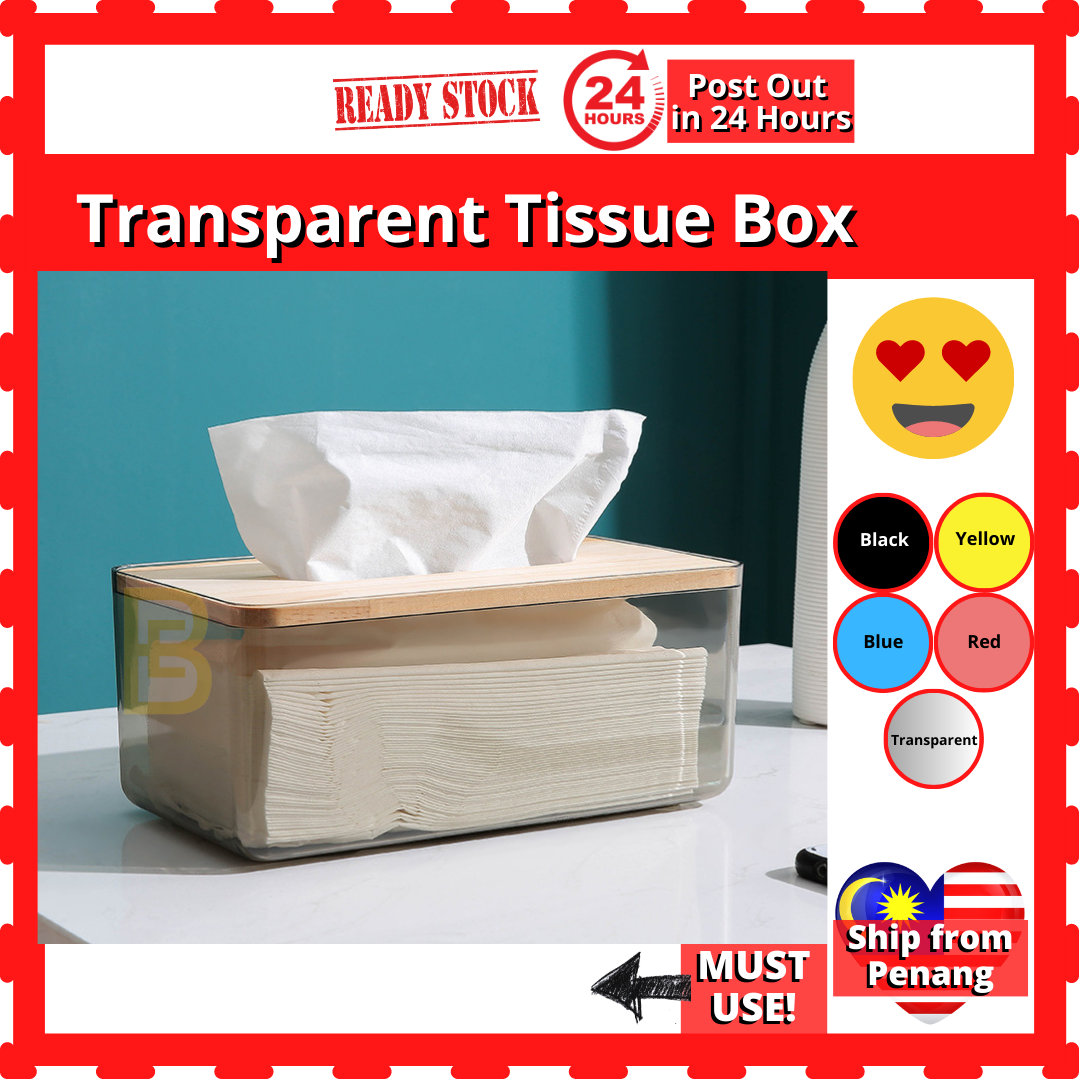 BEBETTER Transparent Tissue Box / Tissue Organiser / Kotak Tisu ...