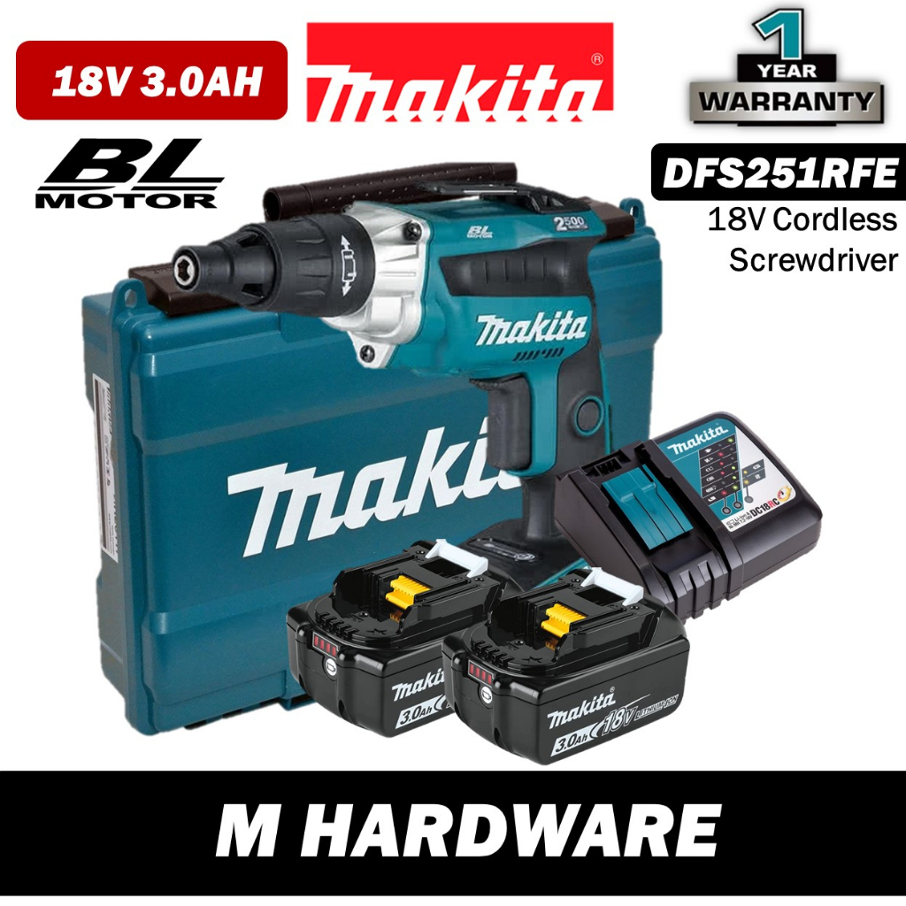 MAKITA DFS251RFE / DFS251Z 18V Cordless Screwdriver Shopee Malaysia