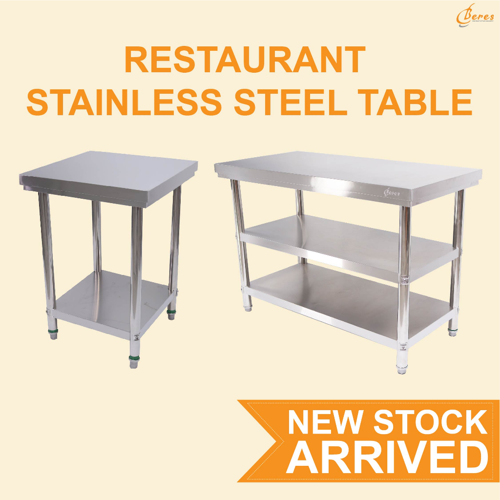 Stainless Steel Table Kitchen Worktable Workbench Restaurant Solid ...