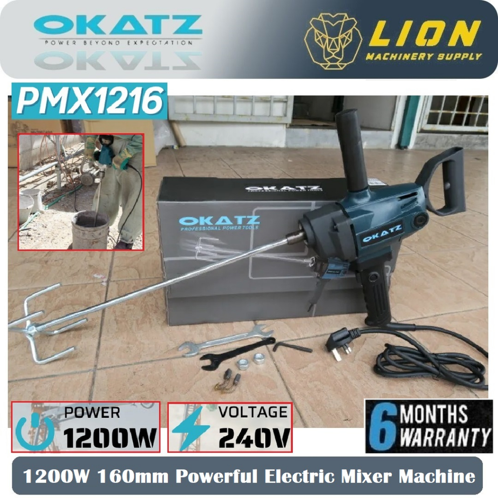 Okatz 1200W 160mm Electric Mixer Machine PMX1216 with Mixer rod ...