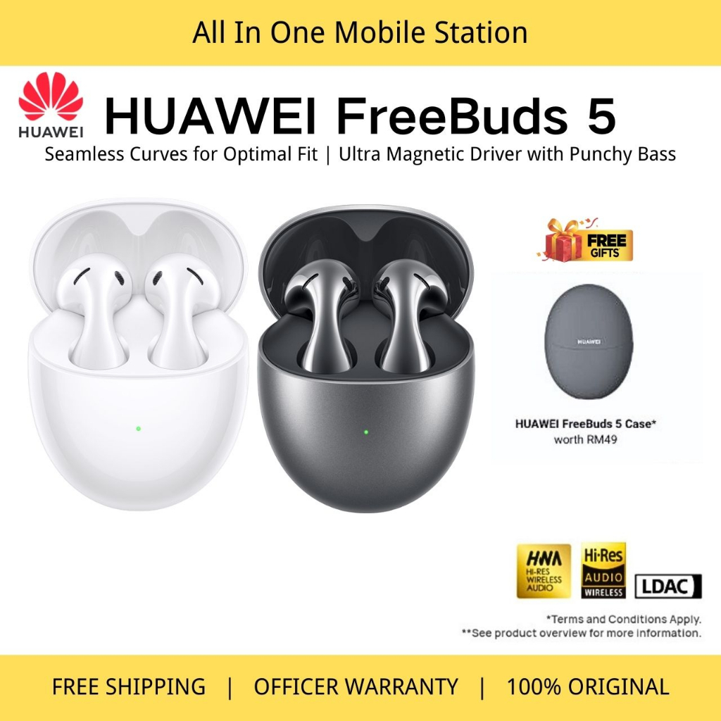 {NEW} HUAWEI FreeBuds 5 Wireless Earphone 100 Original Malaysia