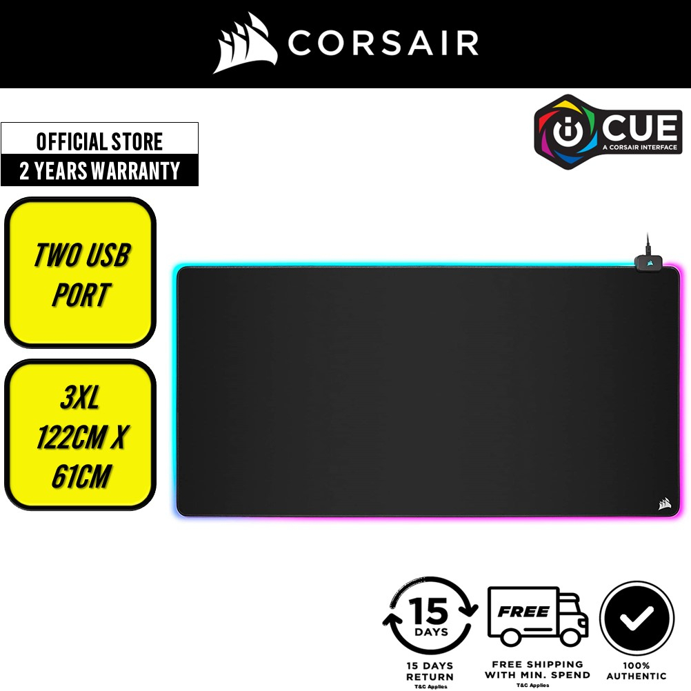CORSAIR MM700 RGB Extended / 3XL Cloth Gaming Mouse Pad with Additional