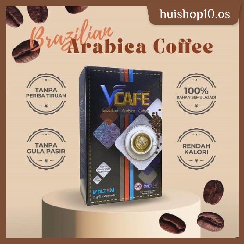 🔥halal🔥 Volten Vcafe Brazilian Arabica Coffee Kopi Arabica Vcafe 20 Sachetsbox Shopee 1455