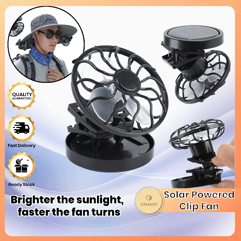 Portable Mini Solar Powered Clip Fan Mountain Climbing Camps Wilderness ...