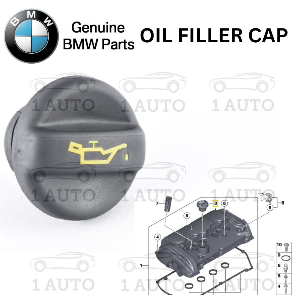 (GENUINE BMW PARTS) ENGINE OIL FILLER CAP BMW F30 316i N13 ENGINE F20