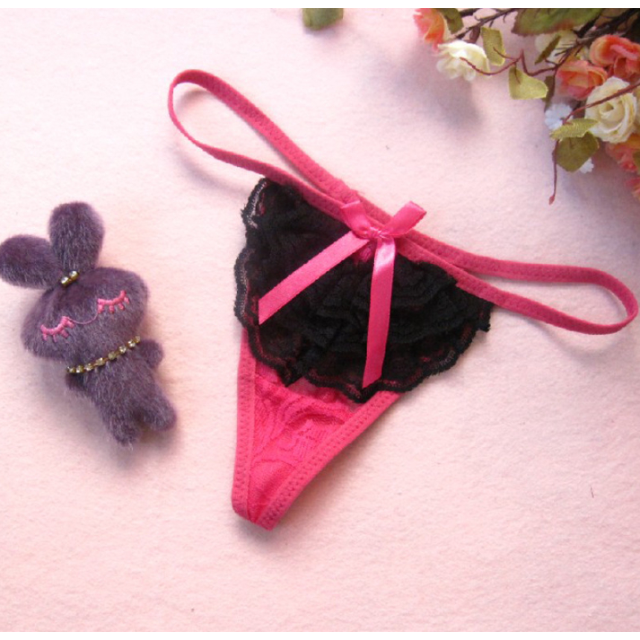 Malaysia readystok pink Sexy thong women night g string t back tback