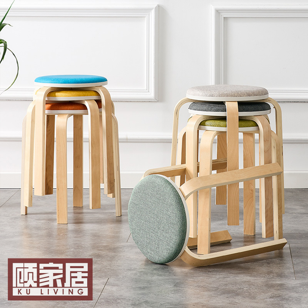 [LOCAL STOCK] Stool Chair Cushion Chair Dining Chair Solid Wood Chair