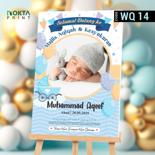 💖Welcome Board Aqiqah💖Majlis Kesyukuran | Welcome Board | Sticker ...