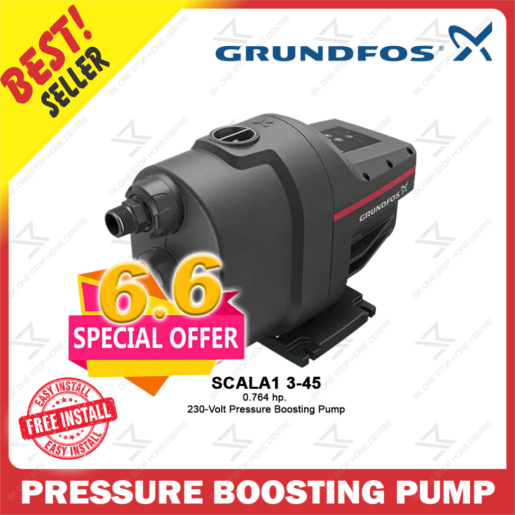 Grundfos SCALA1 3-45 / SCALA1 5-55 PRESSURE BOOSTING PUMP (Free ...