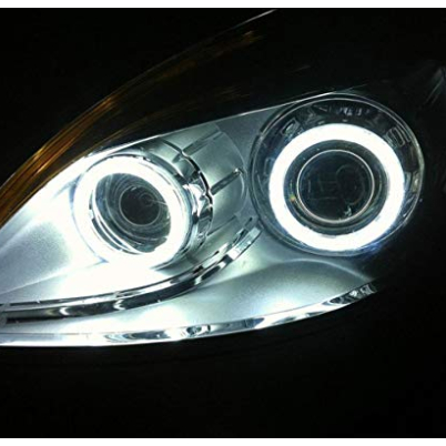 2pcs White 80MM COB LED Angel Eyes Headlight Halo Ring Warning Lamps ...